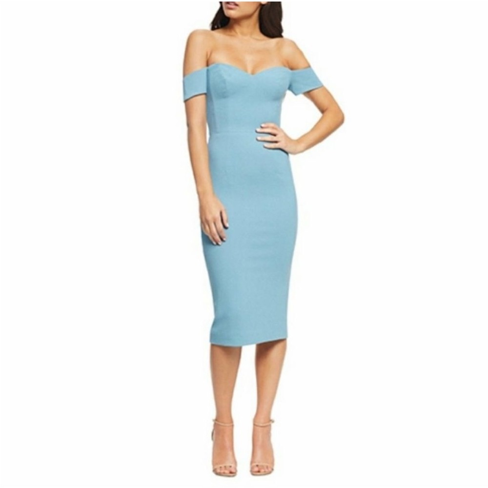 Dress the Population Bailey Off the Shoulder Body-Con Dress Sz S